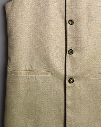 Beige Nehru Vest