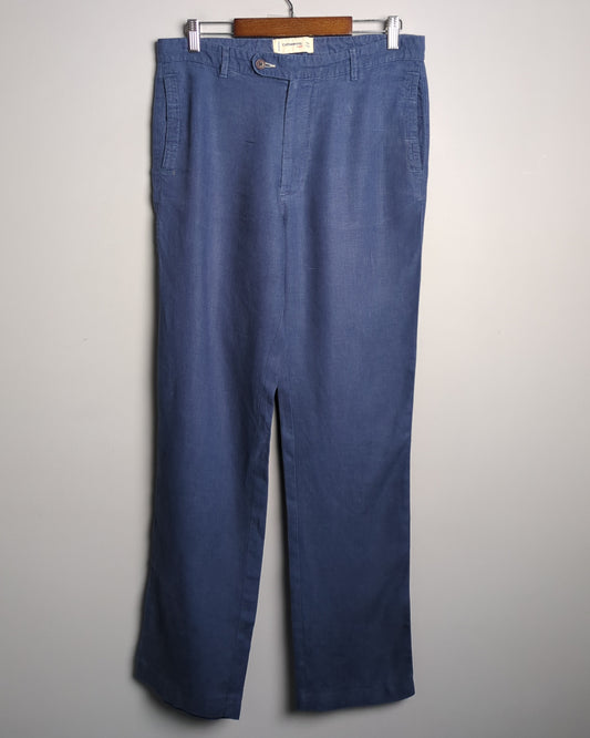 Cotton World Blue Linen Trousers