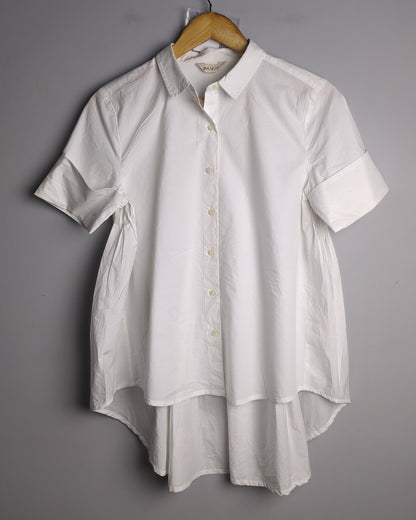 Pause White Button-Down Shirt