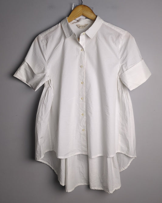 Pause White Button-Down Shirt