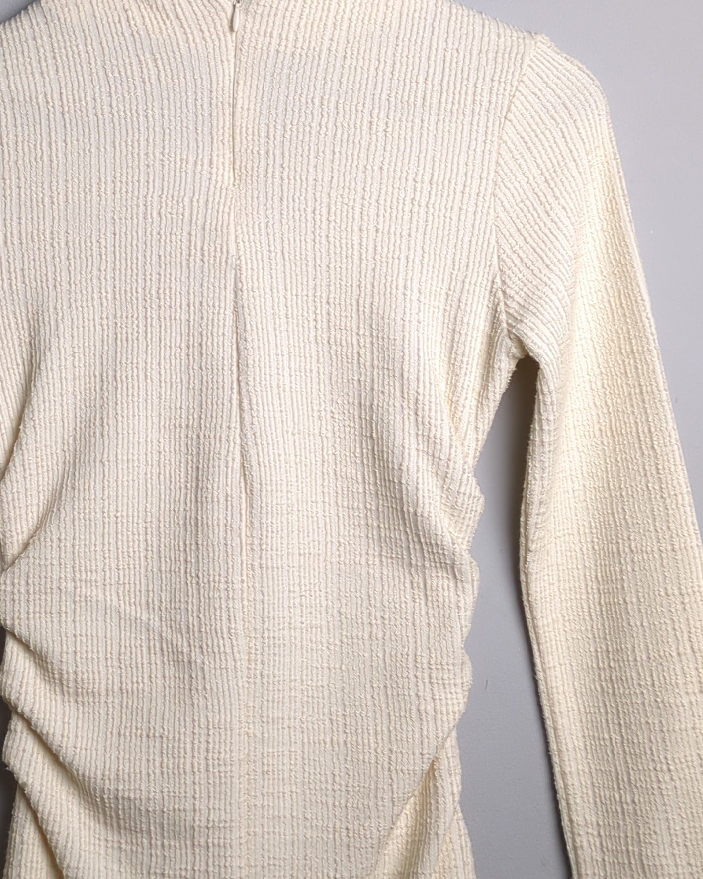 H&M Beige Ruched Dress