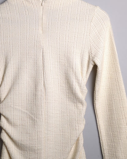 H&M Beige Ruched Dress