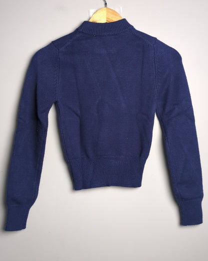 Zara Blue Mock Sweater