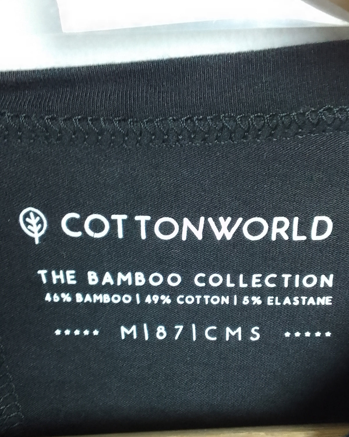 Cotton World Black Sleeveless Top