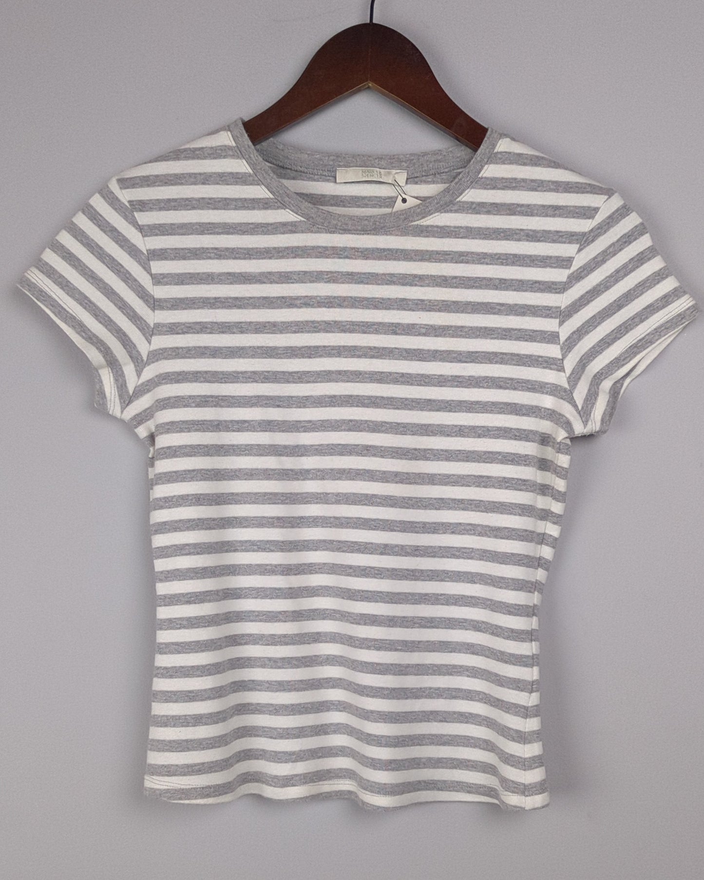 M&S Grey Striped Tee