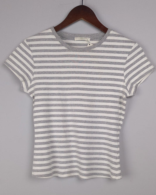 M&S Grey Striped Tee
