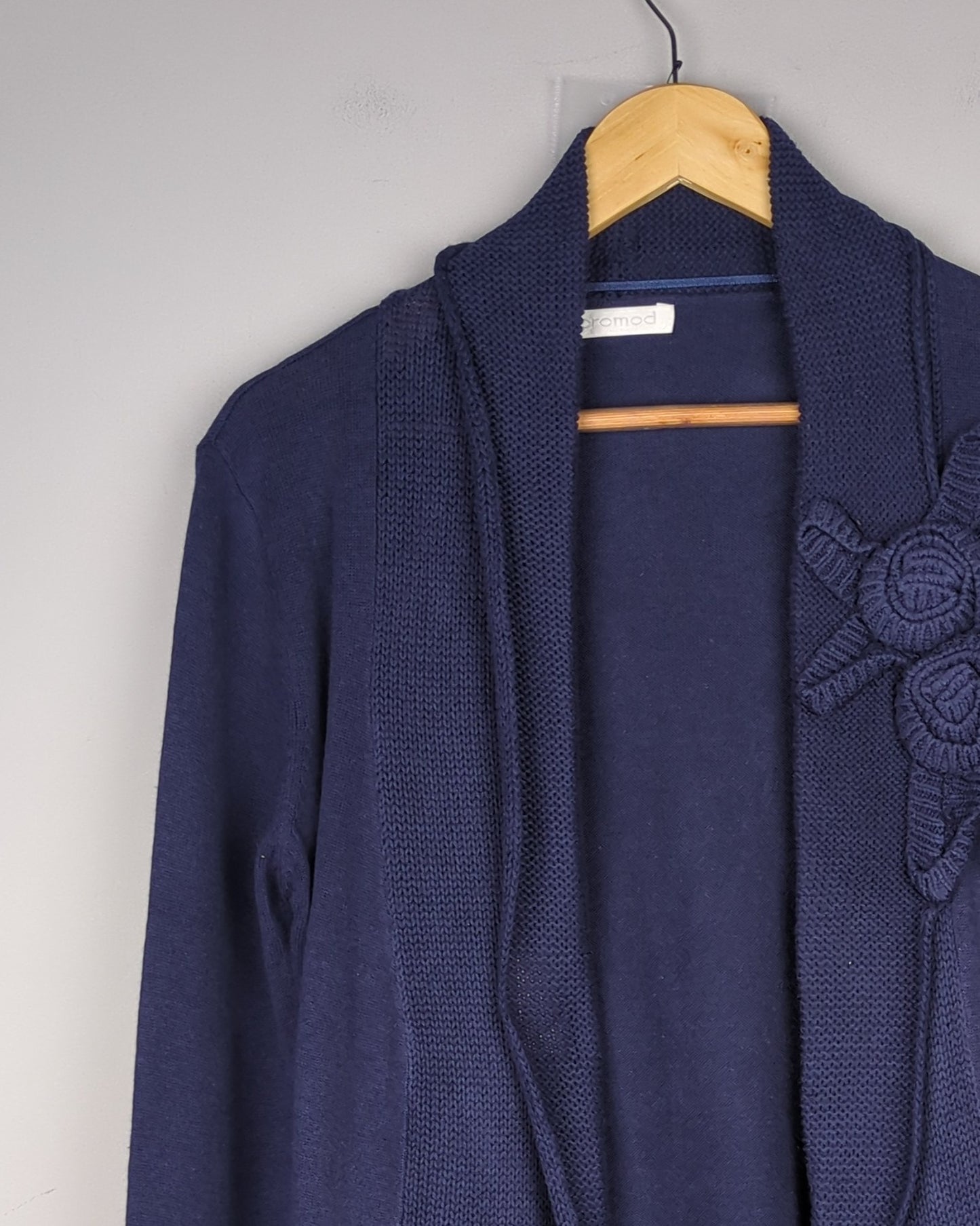 Promod Blue Knitted Cardigan