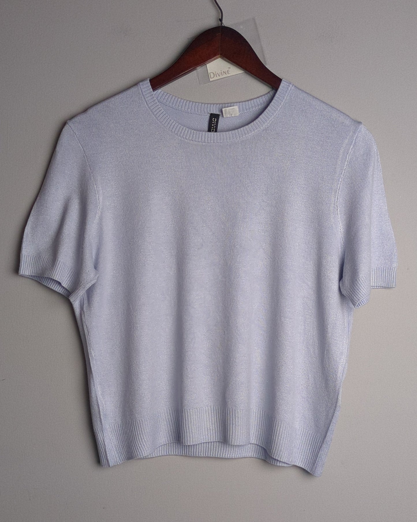 Divided Blue Knitted Sweater