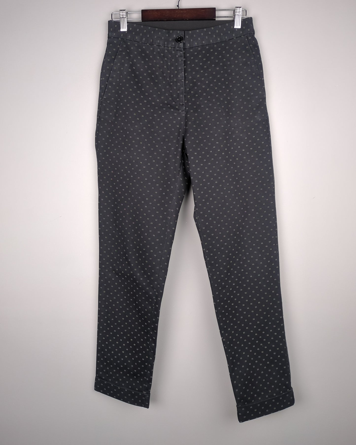 Cotton World Gray Patterned Trousers