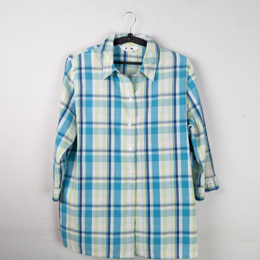 Plaid Button-Up Shirt