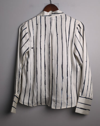 Mng White Wrap Blouse