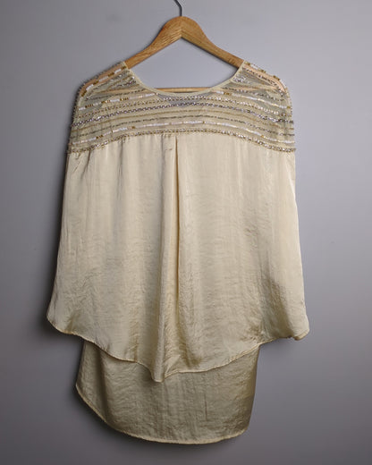 Beige Satin Blouse