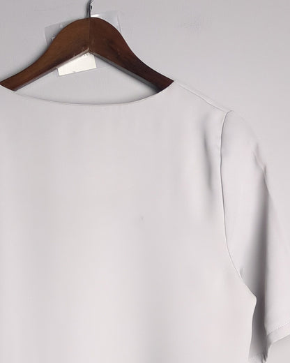 Topshop Gray High-Low Blouse