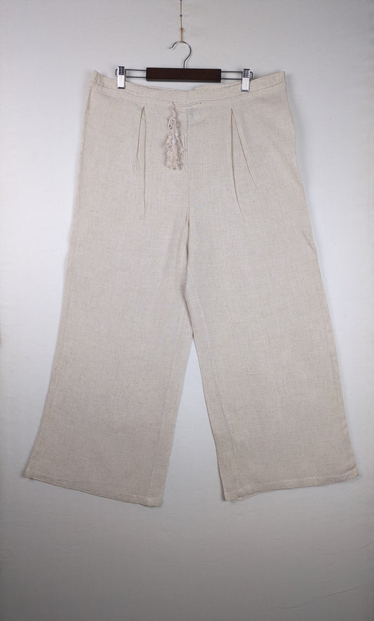 Beige Wide-Leg