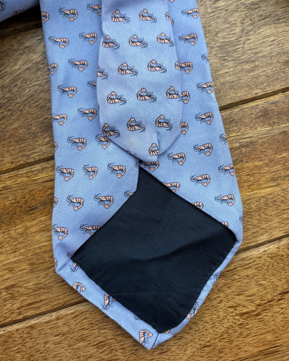 Blue Graphic Silk Necktie