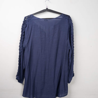 Navy Blue Embroidered Tunic