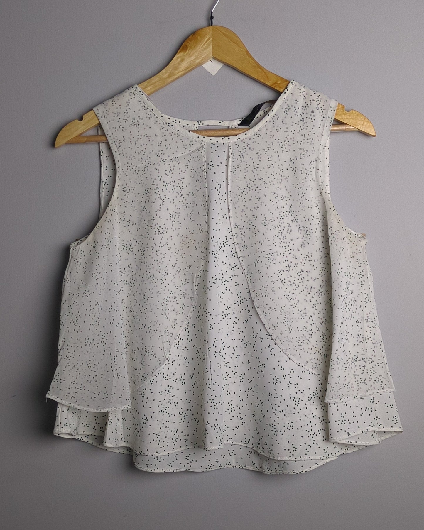 Zara Basic White Layered Blouse