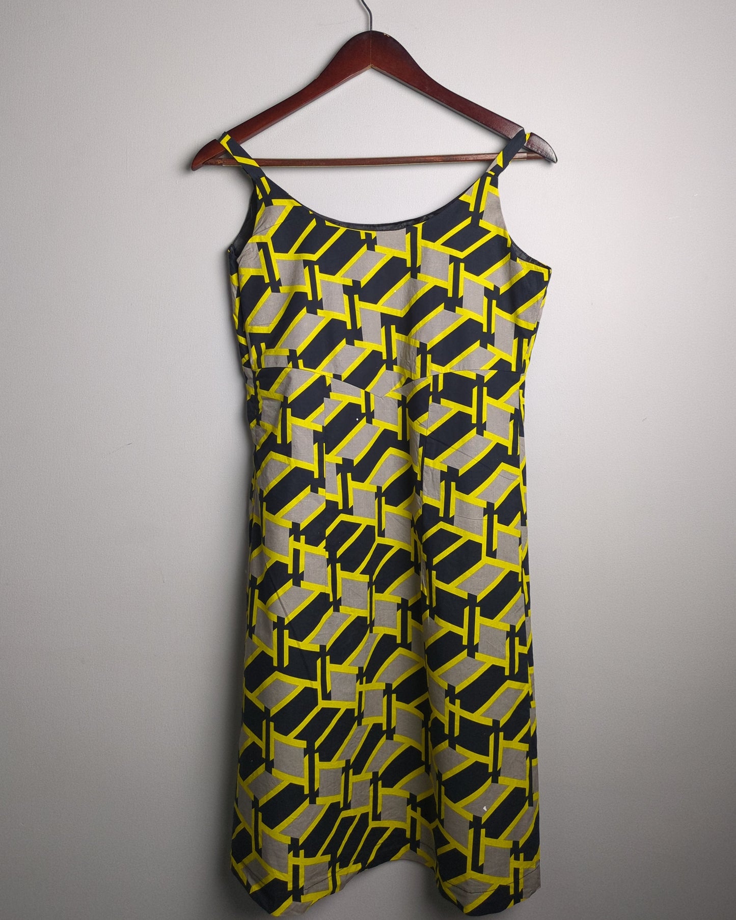 Beige Geometric Dress