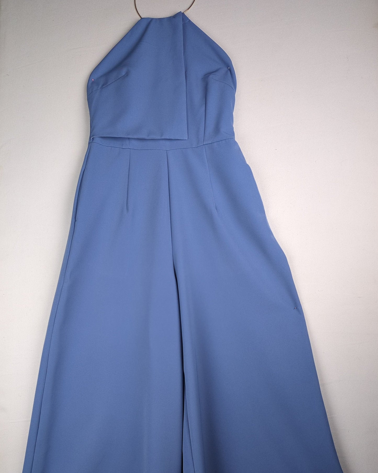 Blue Halter Jumpsuit