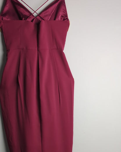 Forever New Wine Wrap Dress