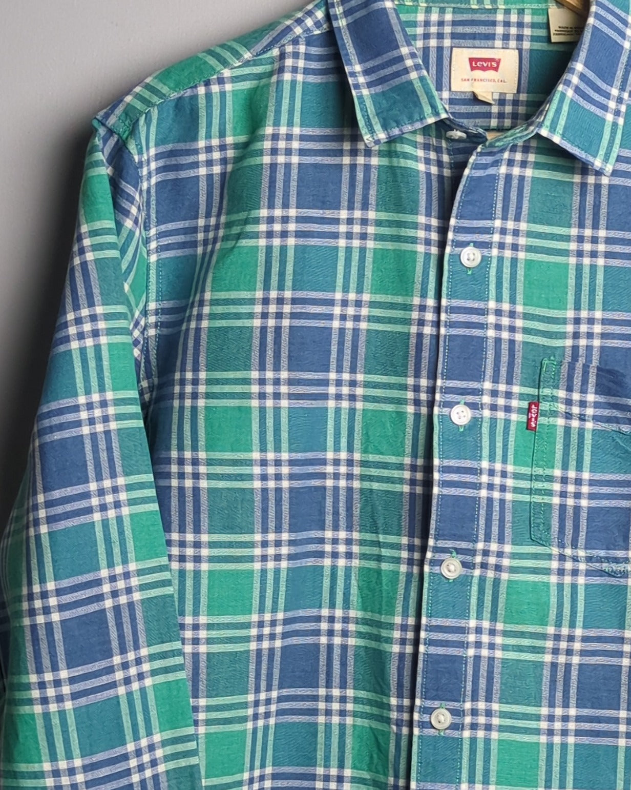 Levis Blue Plaid Shirt