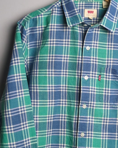Levis Blue Plaid Shirt