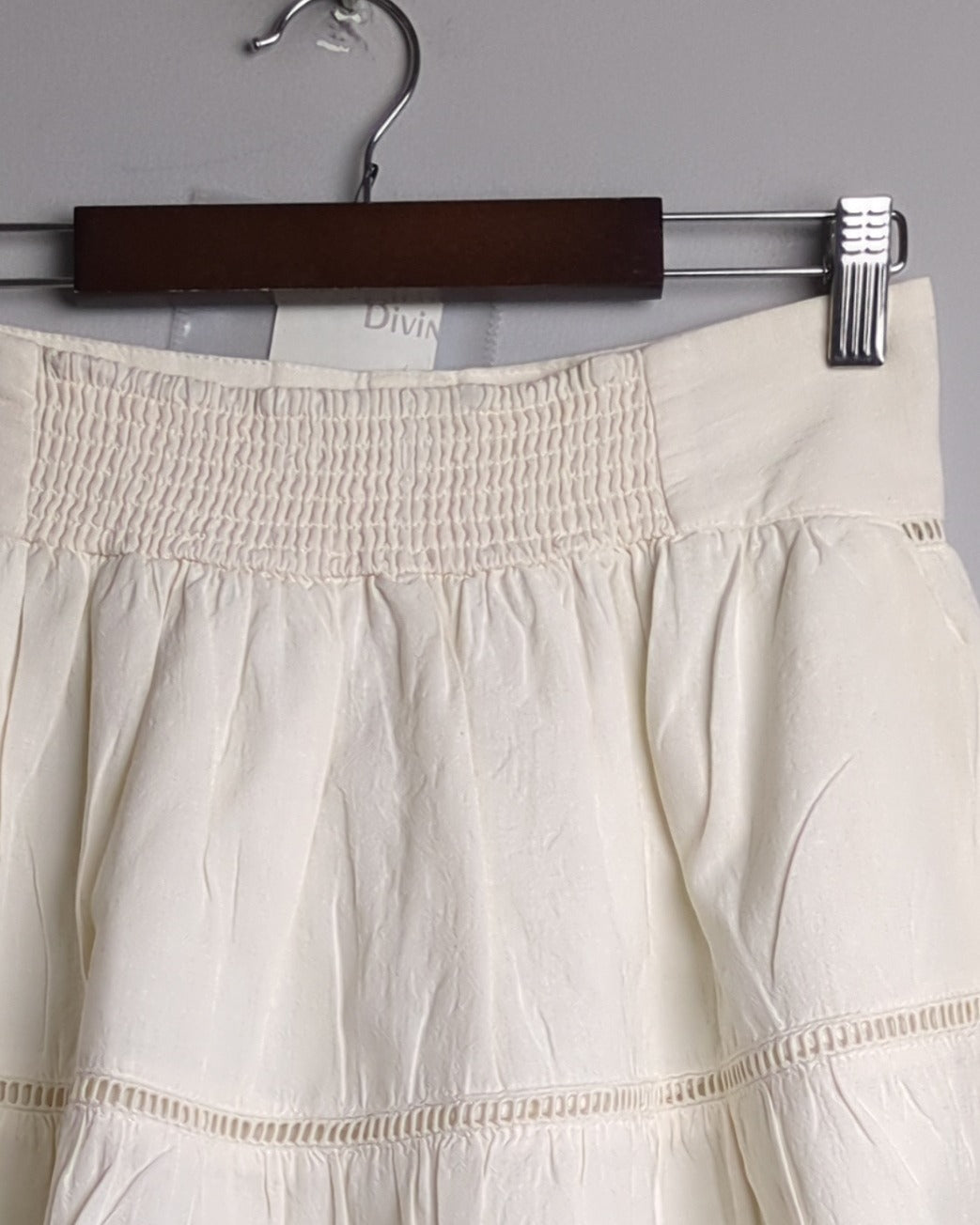Zara White Tiered Skirt