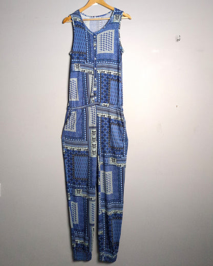 Denim Jeans & Casuals Blue Sleeveless Jumpsuit
