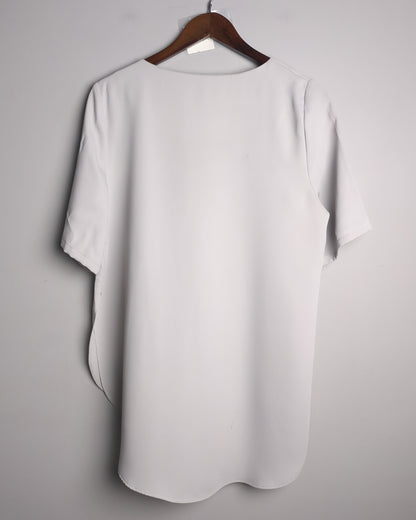 Topshop Gray High-Low Blouse