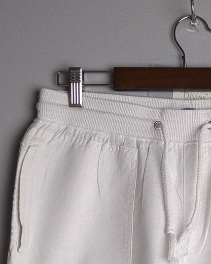 M&S White Linen Shorts