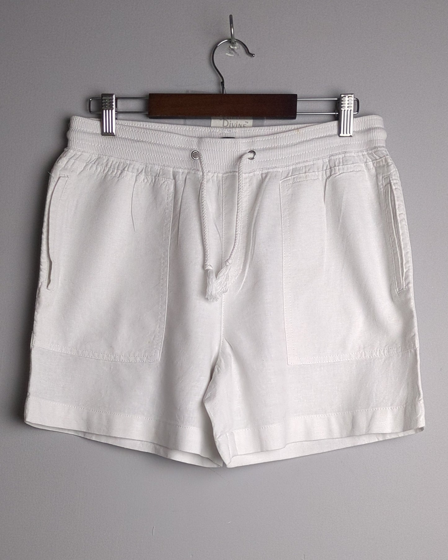 M&S White Linen Shorts