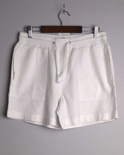 M&S White Linen Shorts