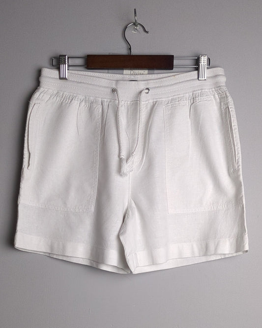 M&S White Linen Shorts