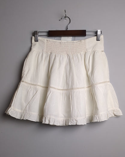 Zara White Tiered Skirt