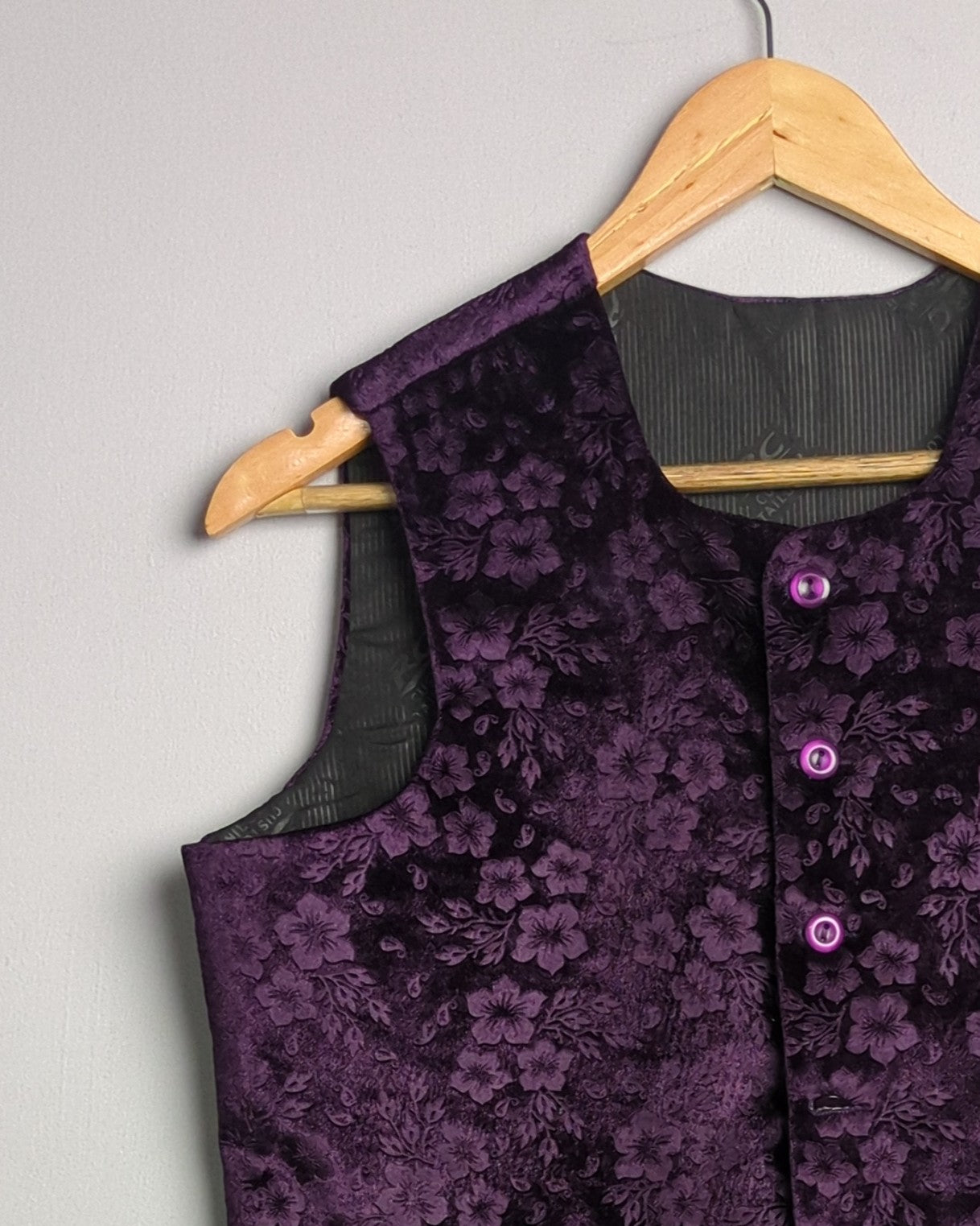 Purple Floral Vest