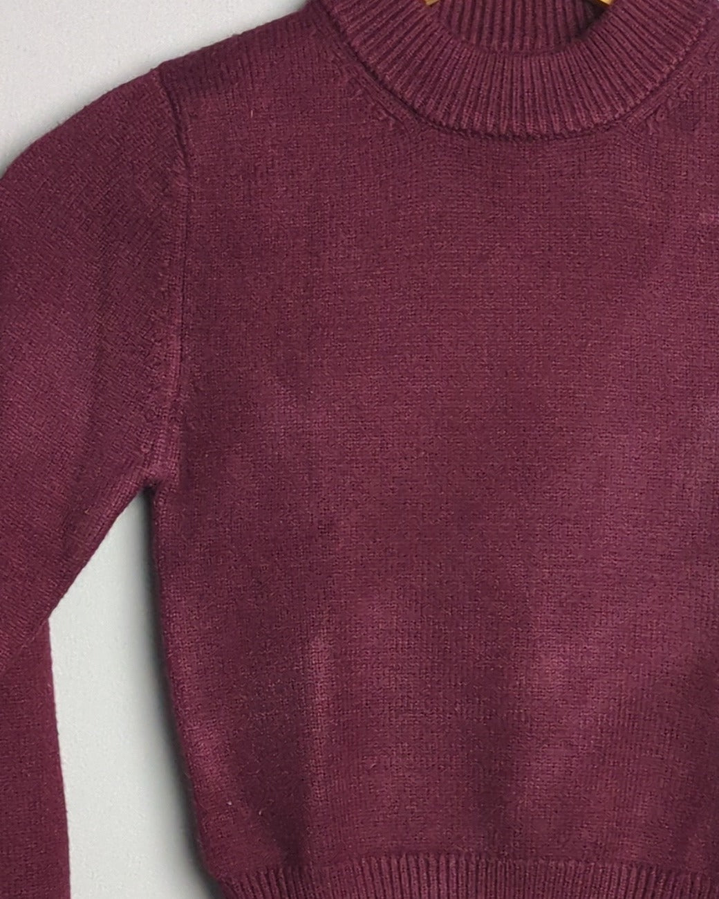 Zara Wine Mock Neck