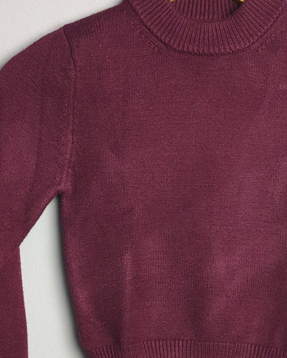 Zara Wine Mock Neck