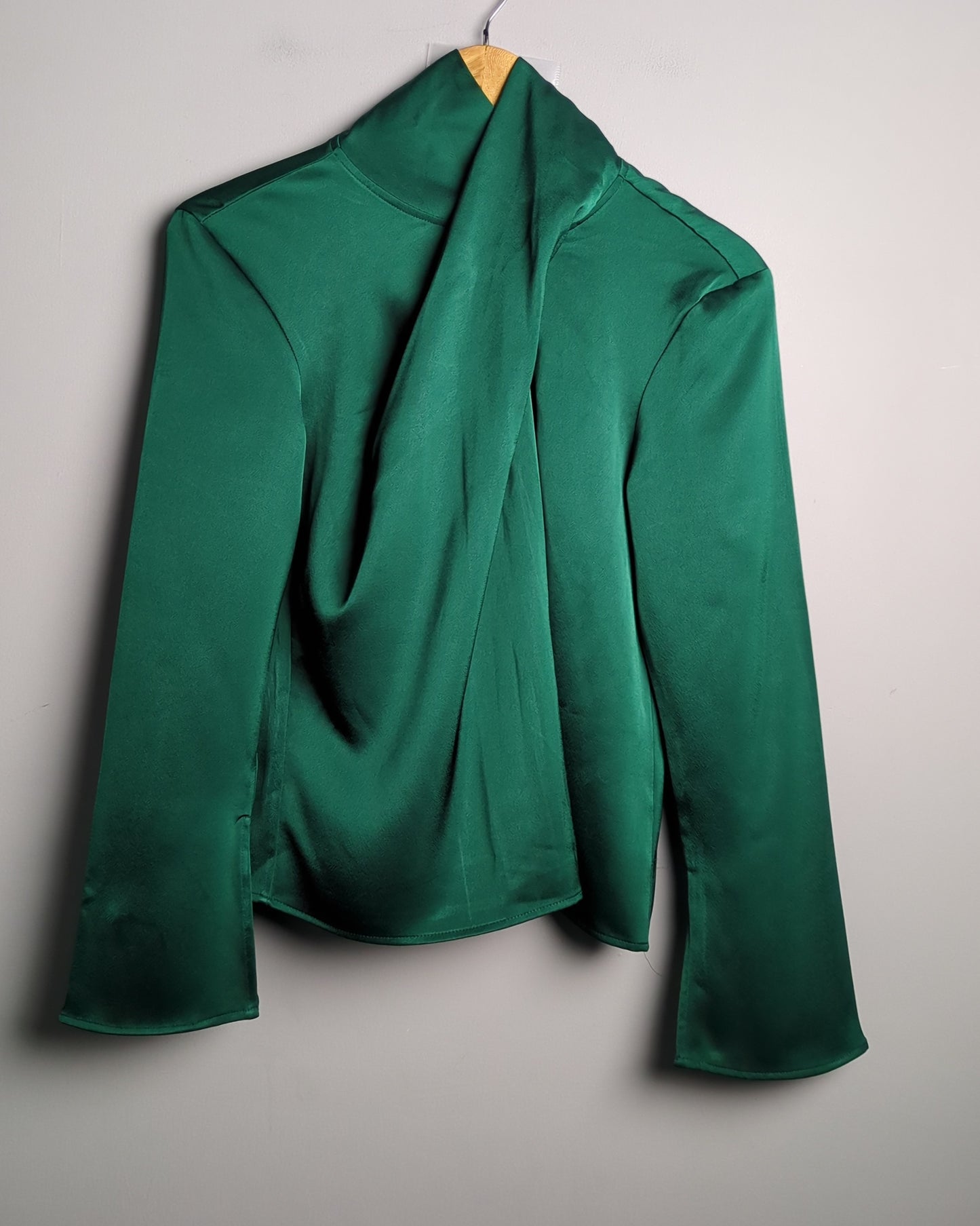 H&M Green Satin Blouse