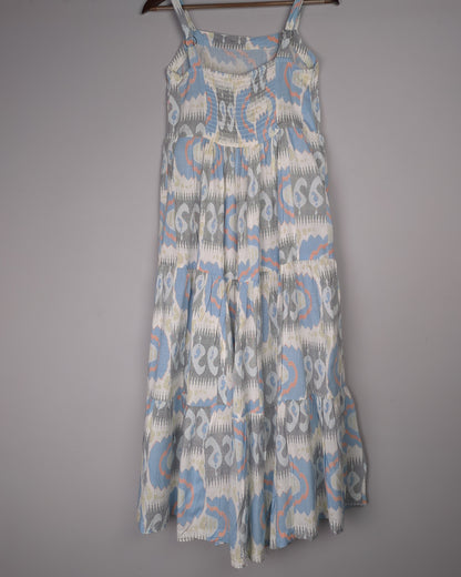 Bombay Catsey Blue Tiered Dress