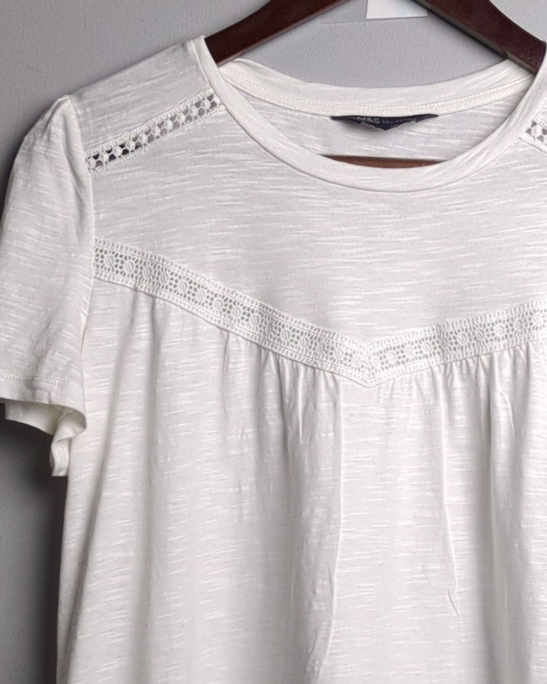 M&S White Lace Blouse