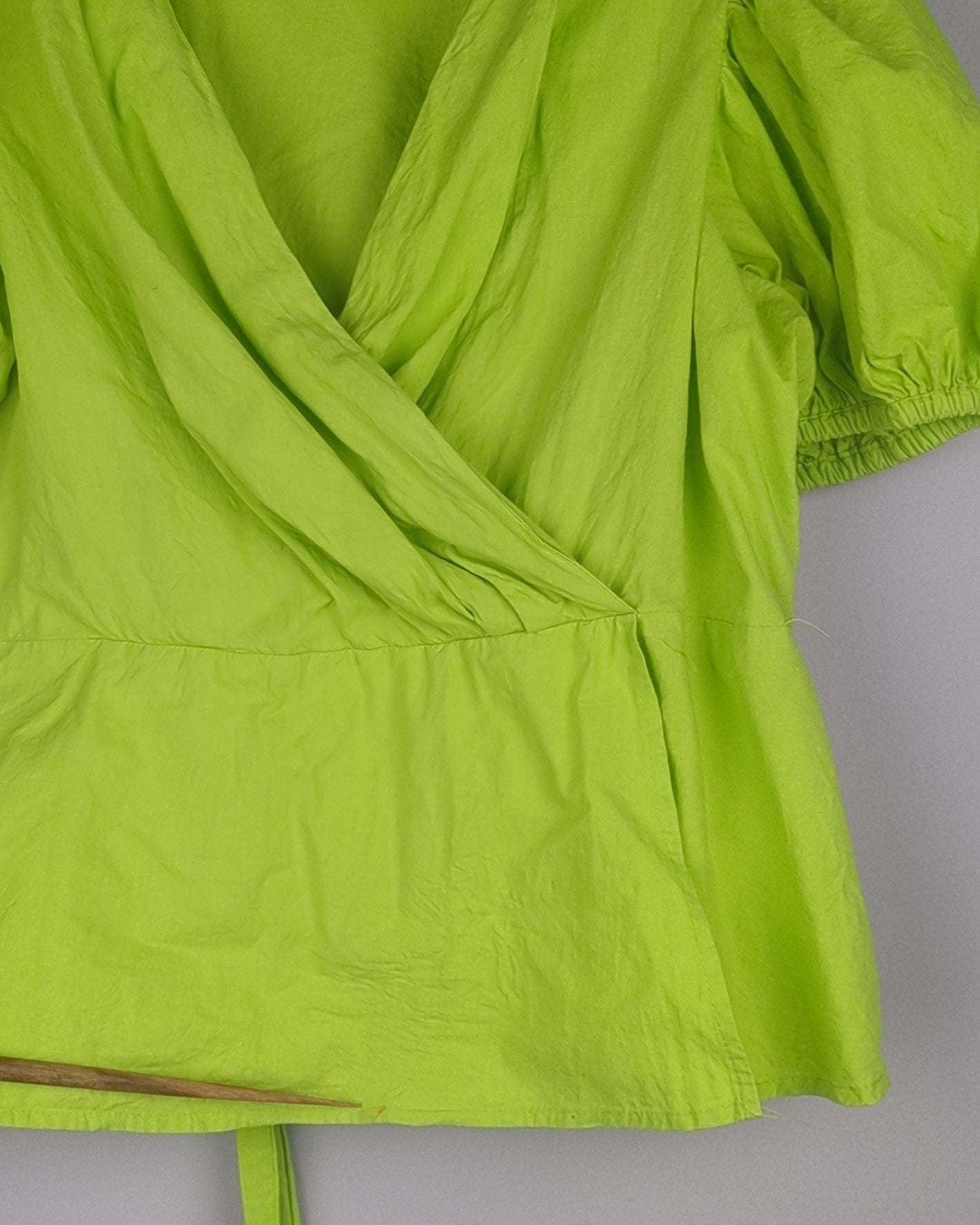 Athena Green Wrap Top