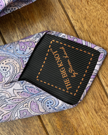 Steven Land Purple Floral Silk Necktie