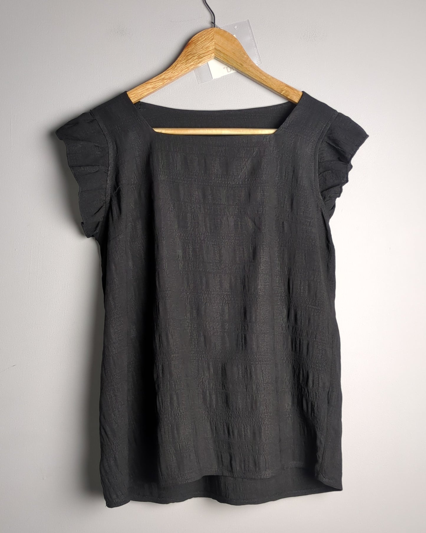 Savana Black Ruffle Top