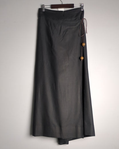 Payal Khandwala Black Wrap Skirt