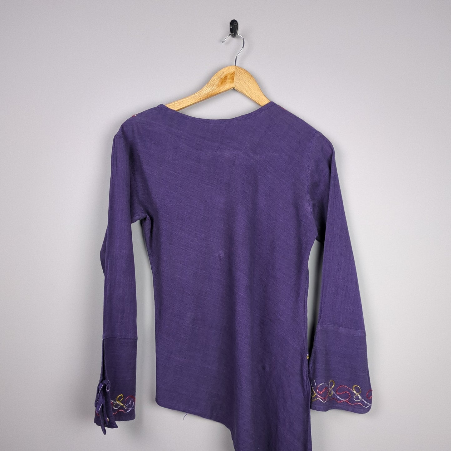 Purple Embroidered
