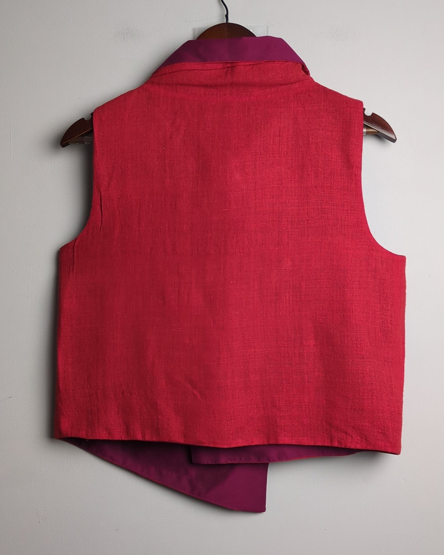 Payal Khandwala Wine Sleeveless Vest