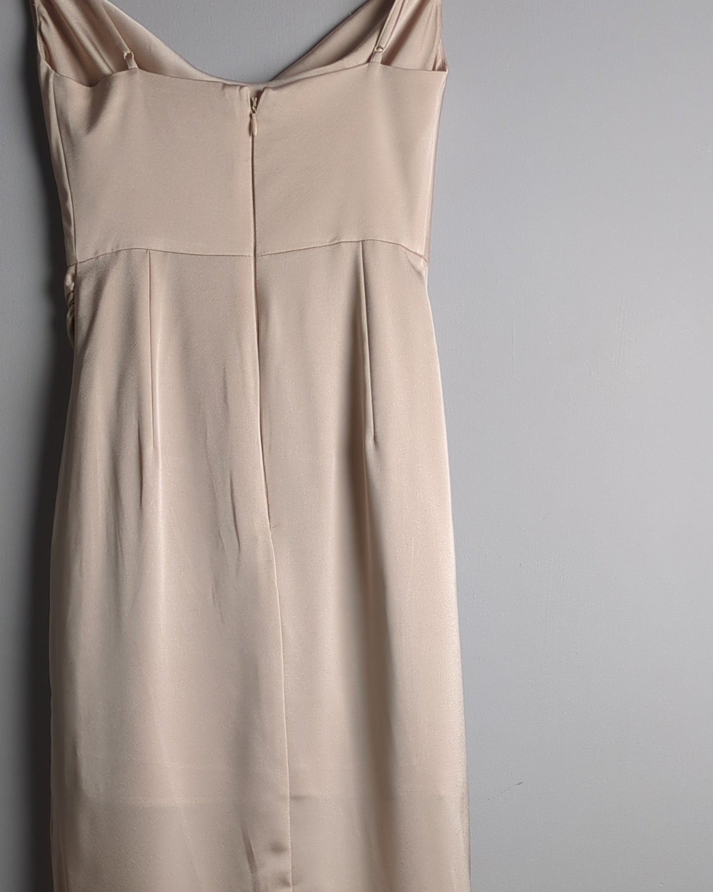 Forever New Beige Satin Dress
