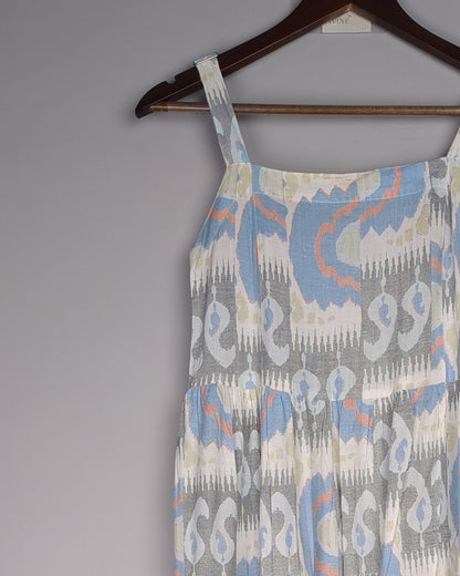 Bombay Catsey Blue Tiered Dress