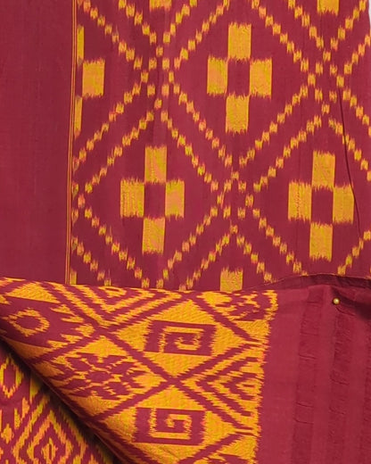 Wine Ikat Saaree