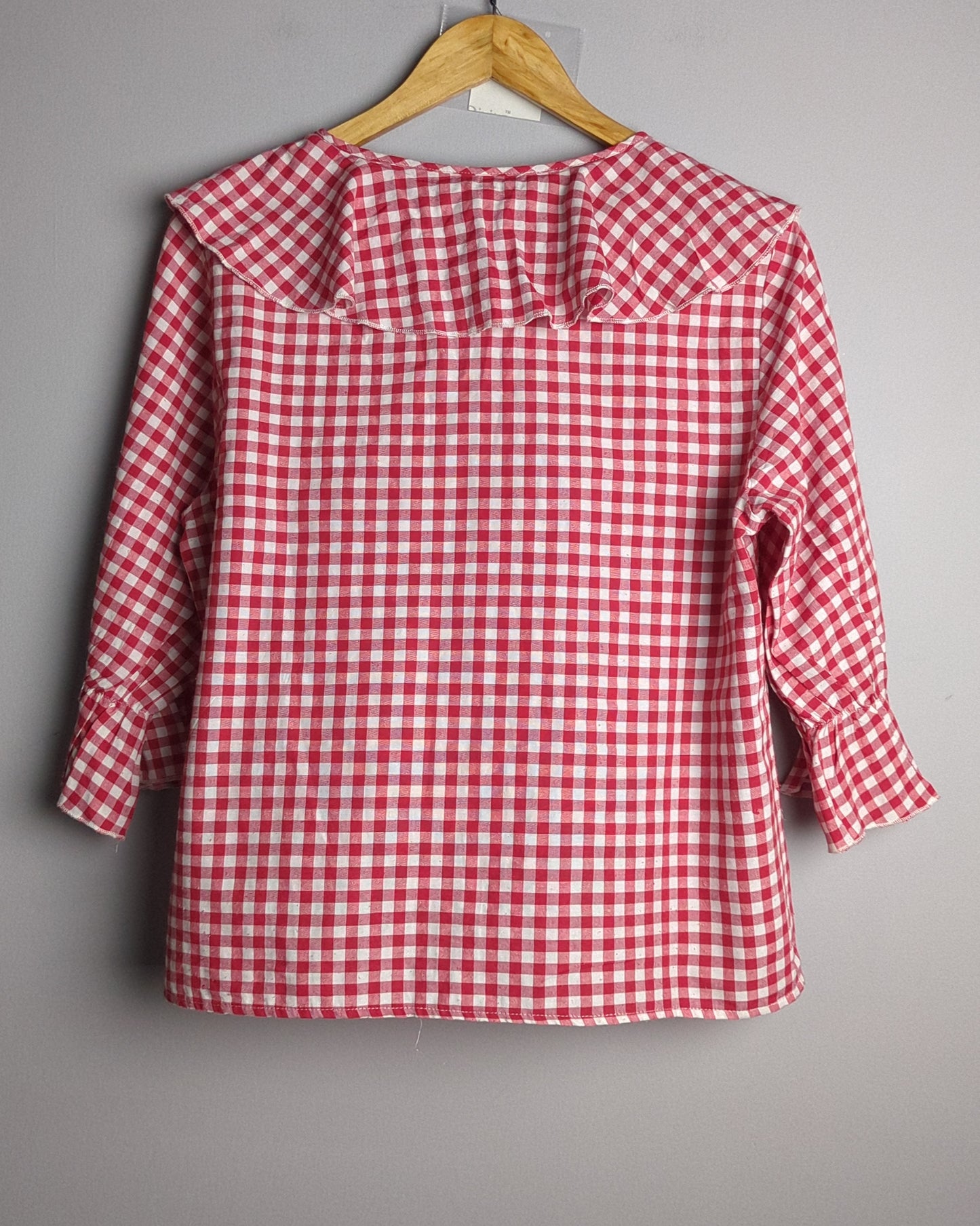Shein Red Ruffle Top